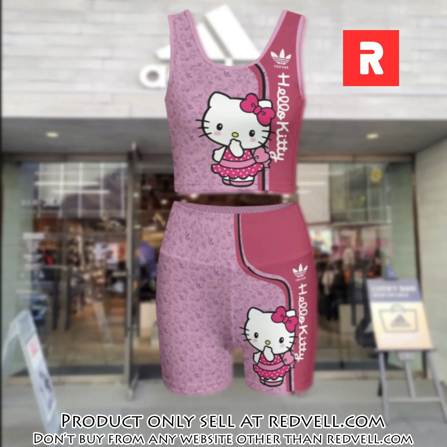 Adidas hello kitty summer women sport bra yoga set running outfit sby1039 rv5520354